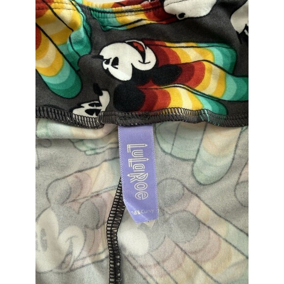 LuLaRoe Disney Mickey Mouse Leggings Tall & Curvy TC XL Rainbow NWOT - Picture 5 of 6